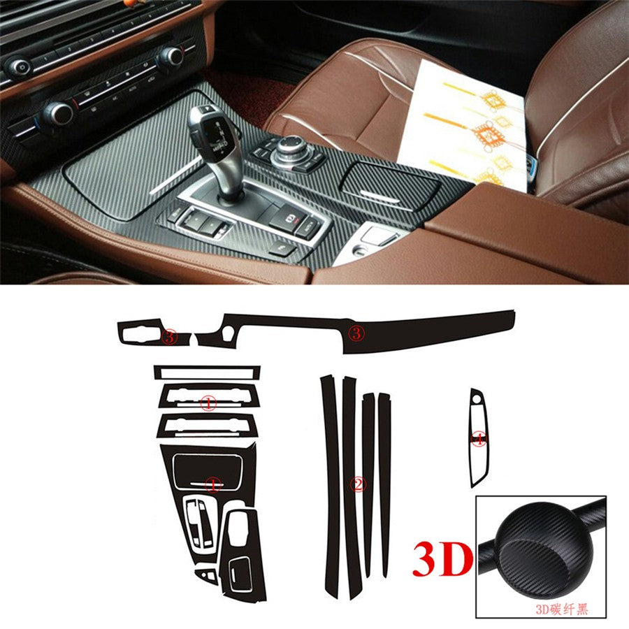 Car 3D Carbon Fiber Pattern Interior DIY Trim Sticker for BMW 5 Series F10 F18 Q