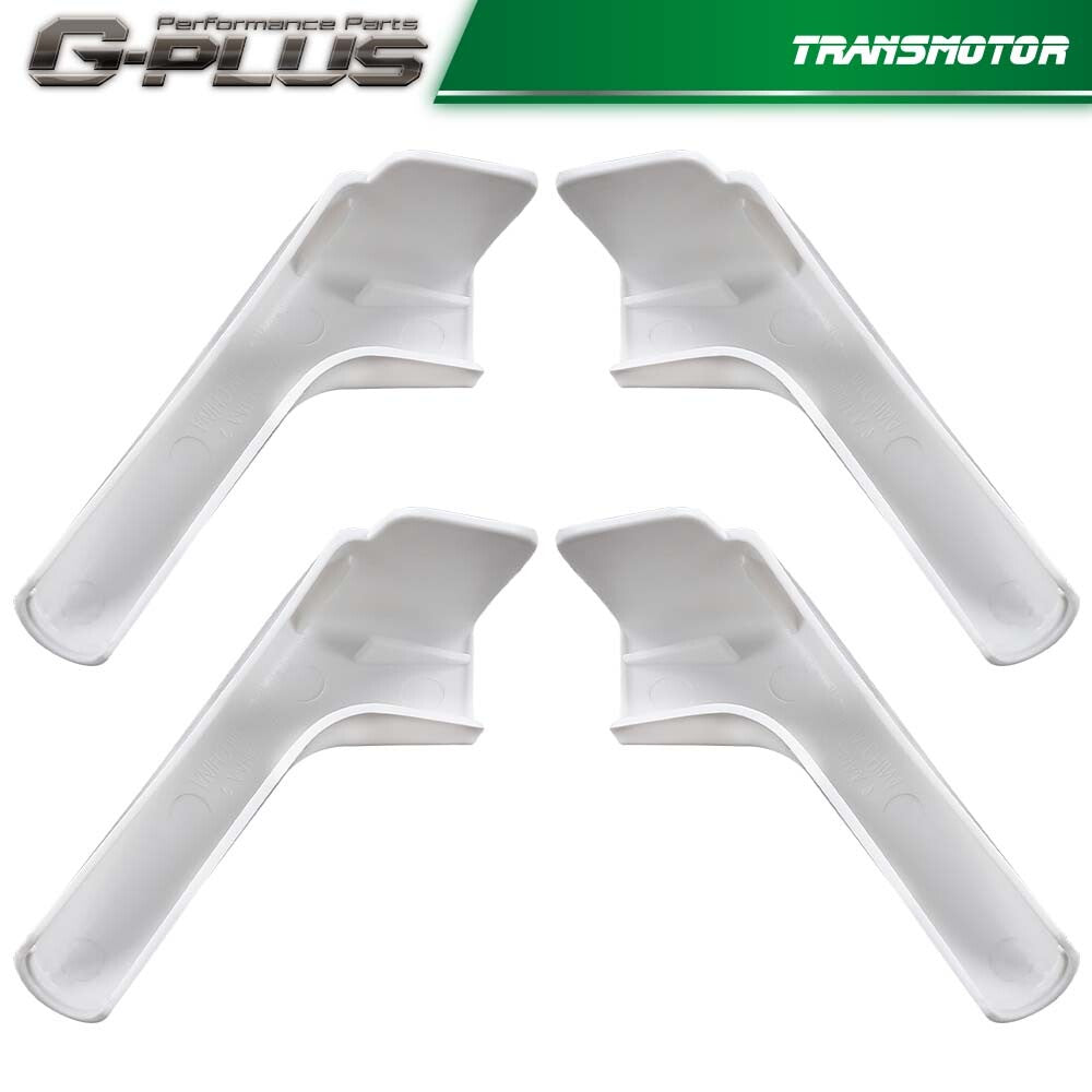 White 4-Piece RV/Camping Vehicle Rain Ditch Nozzle Extension Version (Left and Right) Q