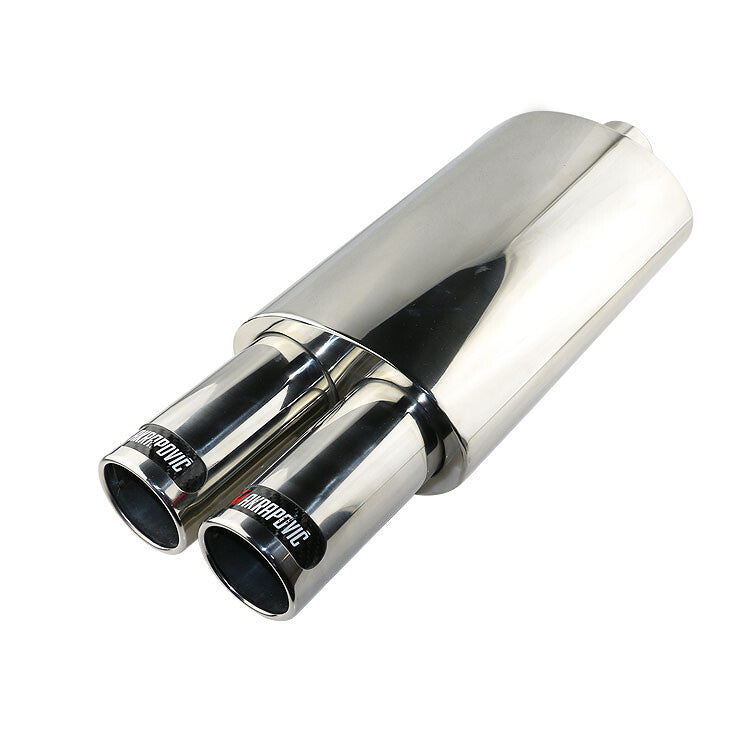 2.5 ID Dual 3 OD Sport Sound Muffler Tips Exhaust Tip Auto Resonator Chrome