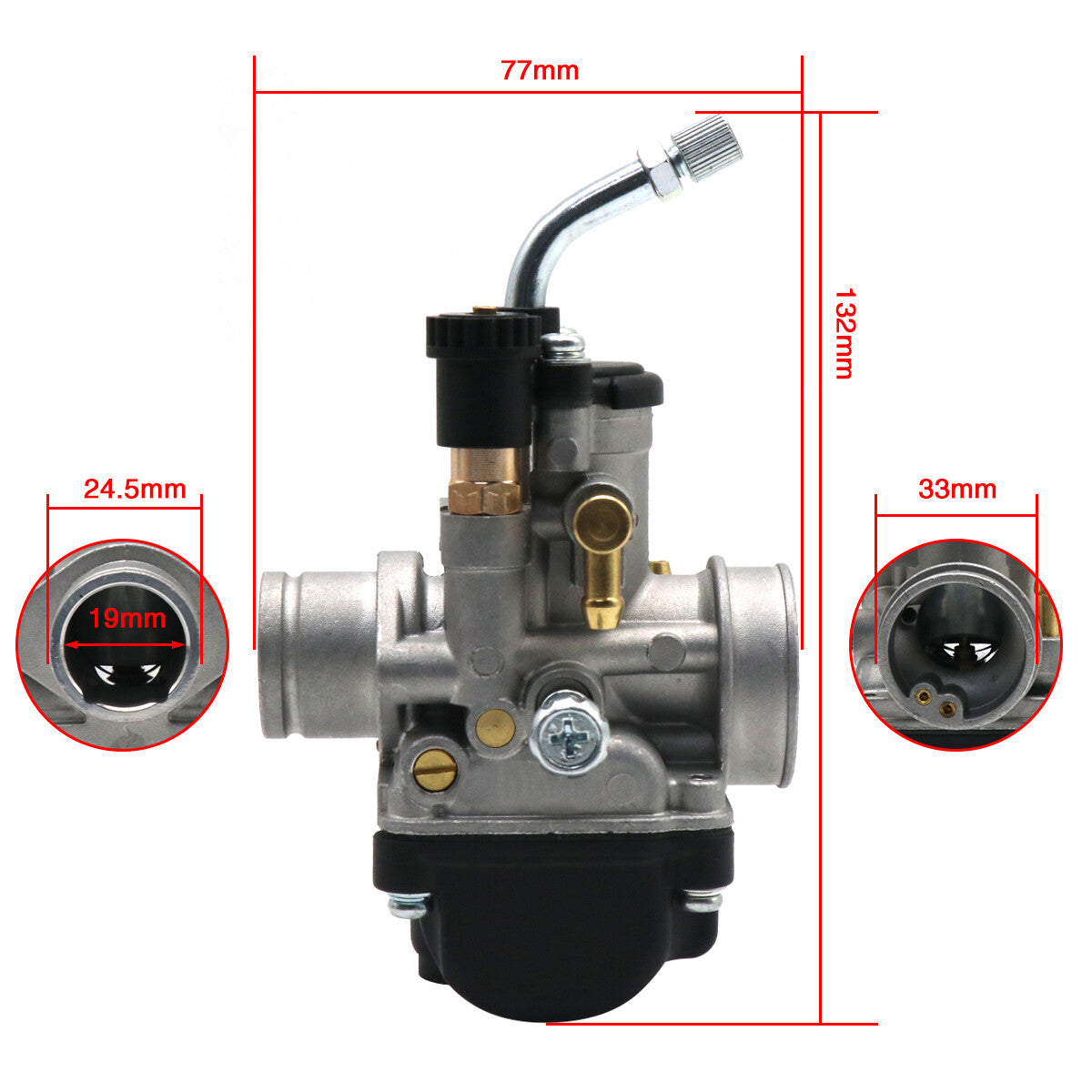 PHBG 19BS 19mm Carburetor Dellorto 2 Stroke 50cc Scooter for SX50 Q