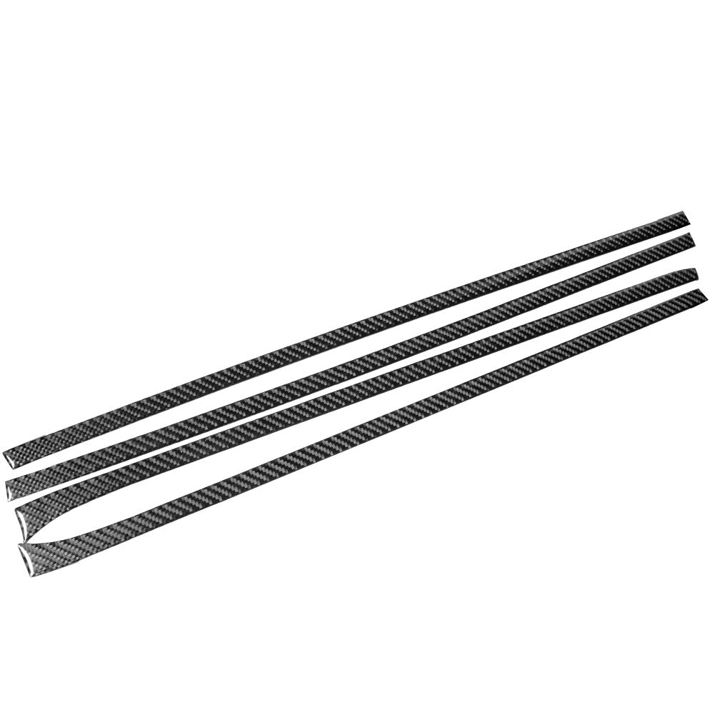 4Pcs Carbon Fiber Inteior Door Strips Trim Cover for Subaru Forester 2005-2008