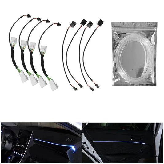 4 Door Atmosphere Light Ambient Lamp Car door Trim Blue for Toyota for Camry 2018+ Q