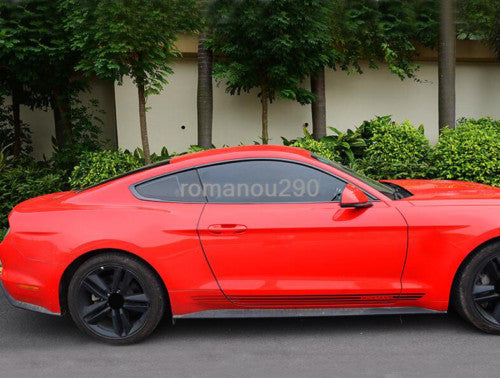 6P for Ford for Mustang 2015-2020 Black Stainless Steel Car Window Trim Strips Cover