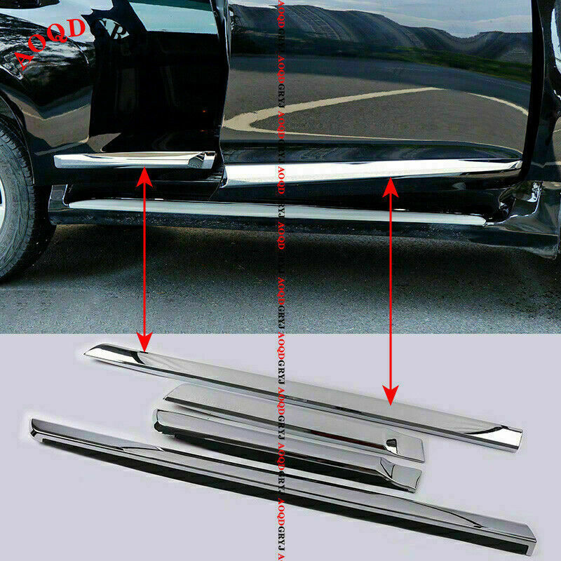 ABS Chrome Door Body Molding Covers Trim for Toyota for Land Cruiser LC200 2016-2021