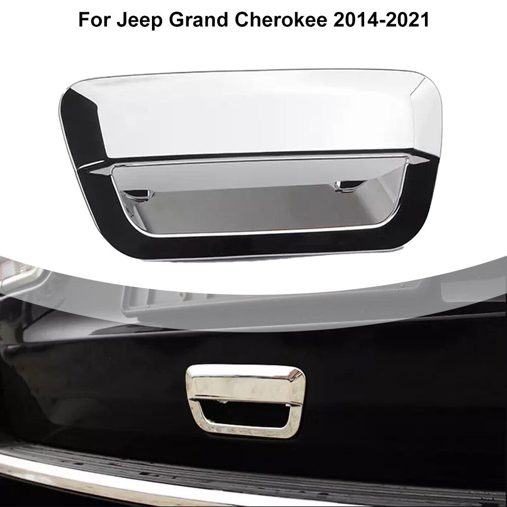 Rear Tail Door Handle Bowl Cover Trim Chrome For Grand For Cherokee 2014-2021 v