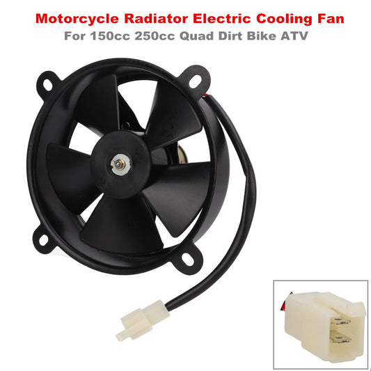 12V motorcycle radiator cooling fan suitable for 150cc and 250cc four-pipe off-road vehicles and all-terrain vehicles. n