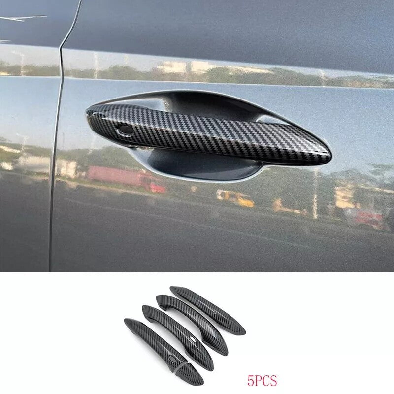 For 2024 for Hyundai Santa Cruz Accessories Carbon Fiber Door Handle Covers Trim