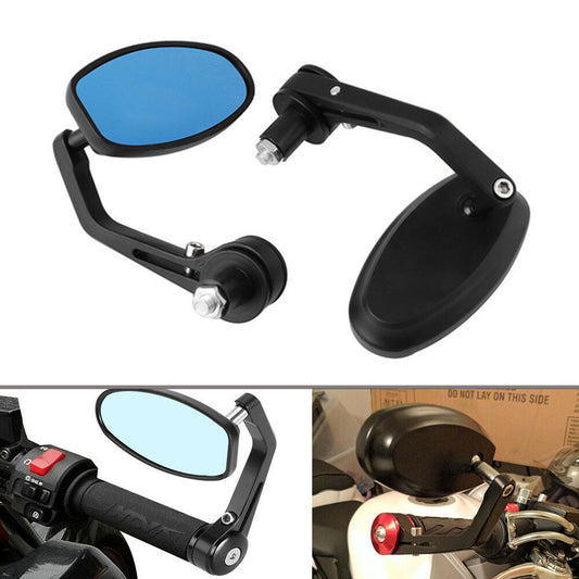 Motorcycle 7/8 Handle Bar End Rear View Mirrors For Street bikes Sports bikes Q