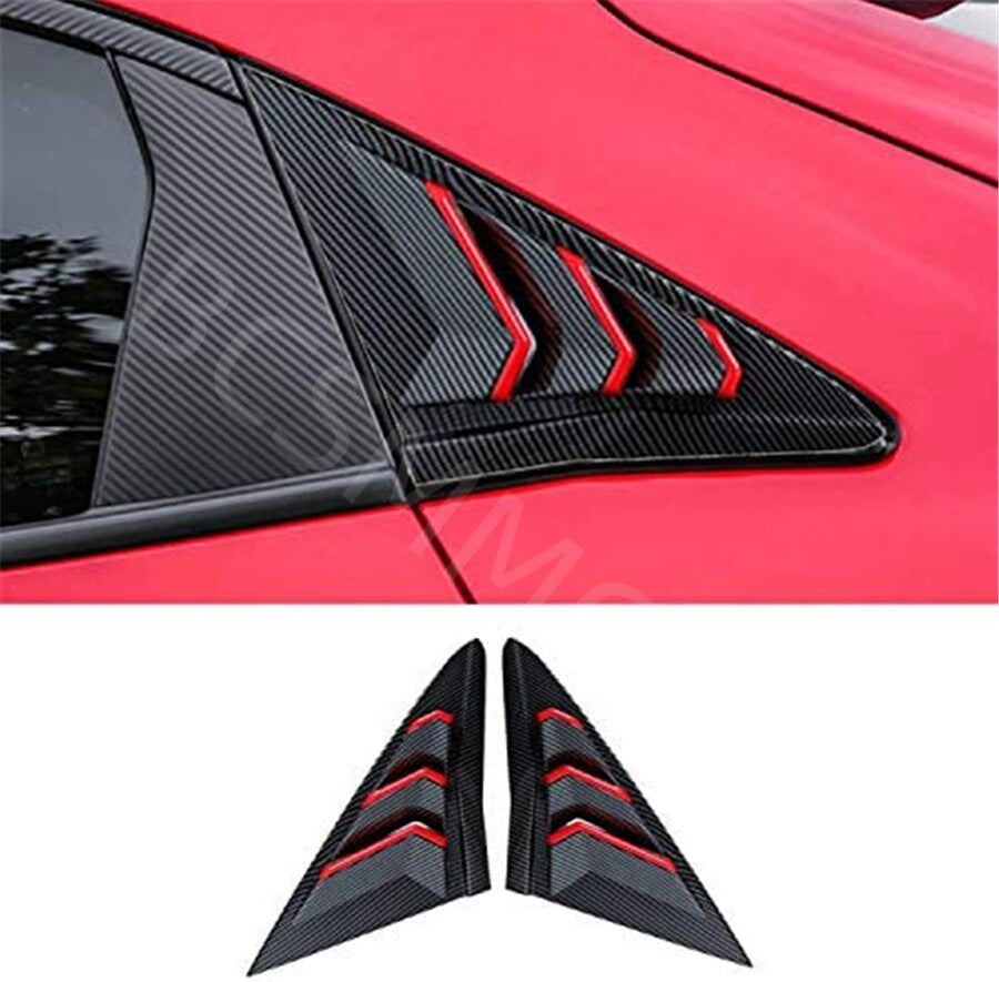 Quarter Window Louver Cover Trim for Honda for Civic 2016-2021 Side Vent Accessories