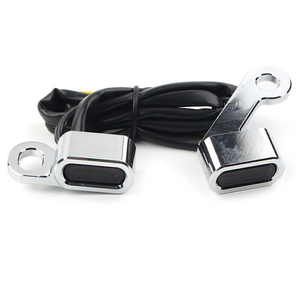 for Mini LED Turn Signal Lamp Handlebar Blinker Indicator for Harley Sportster 2pcs