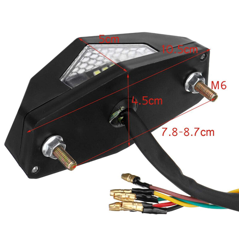 1PC Durable Motorcycle LED Turn Signals Tail Light Cafe Racer Fender Edge Brake v
