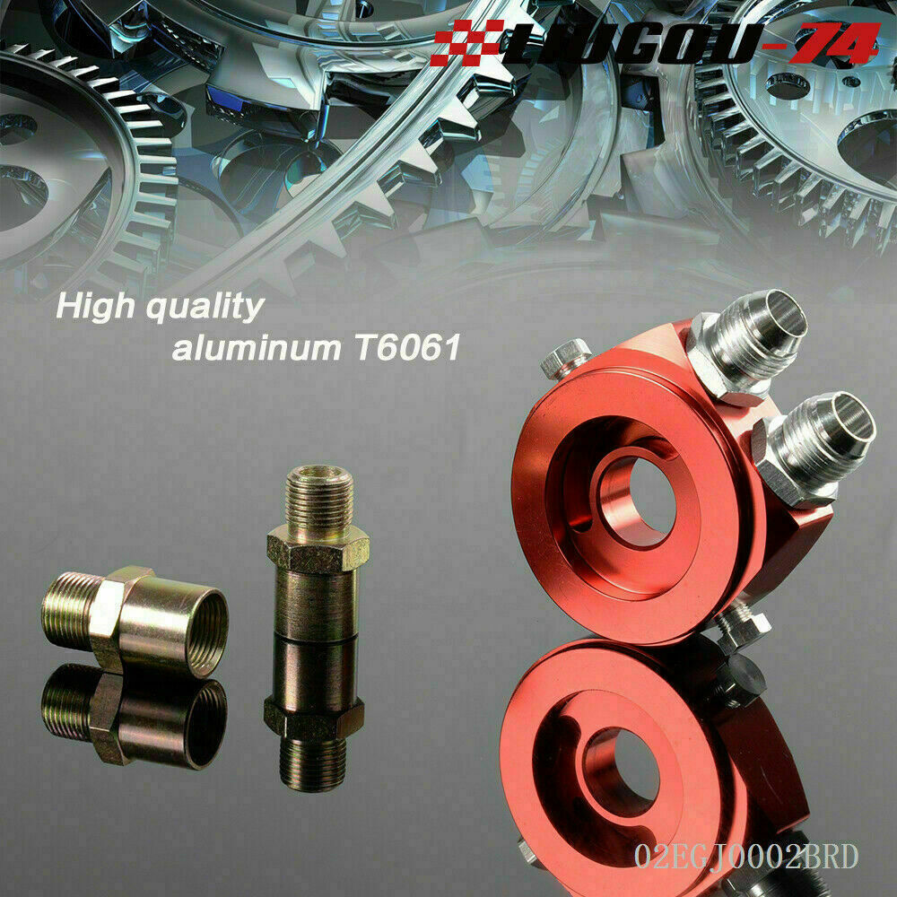 GM M20 X 15 Aluminum Oil/Gauge Filter Sandwich Adapter Plate Kit AN10 US- v