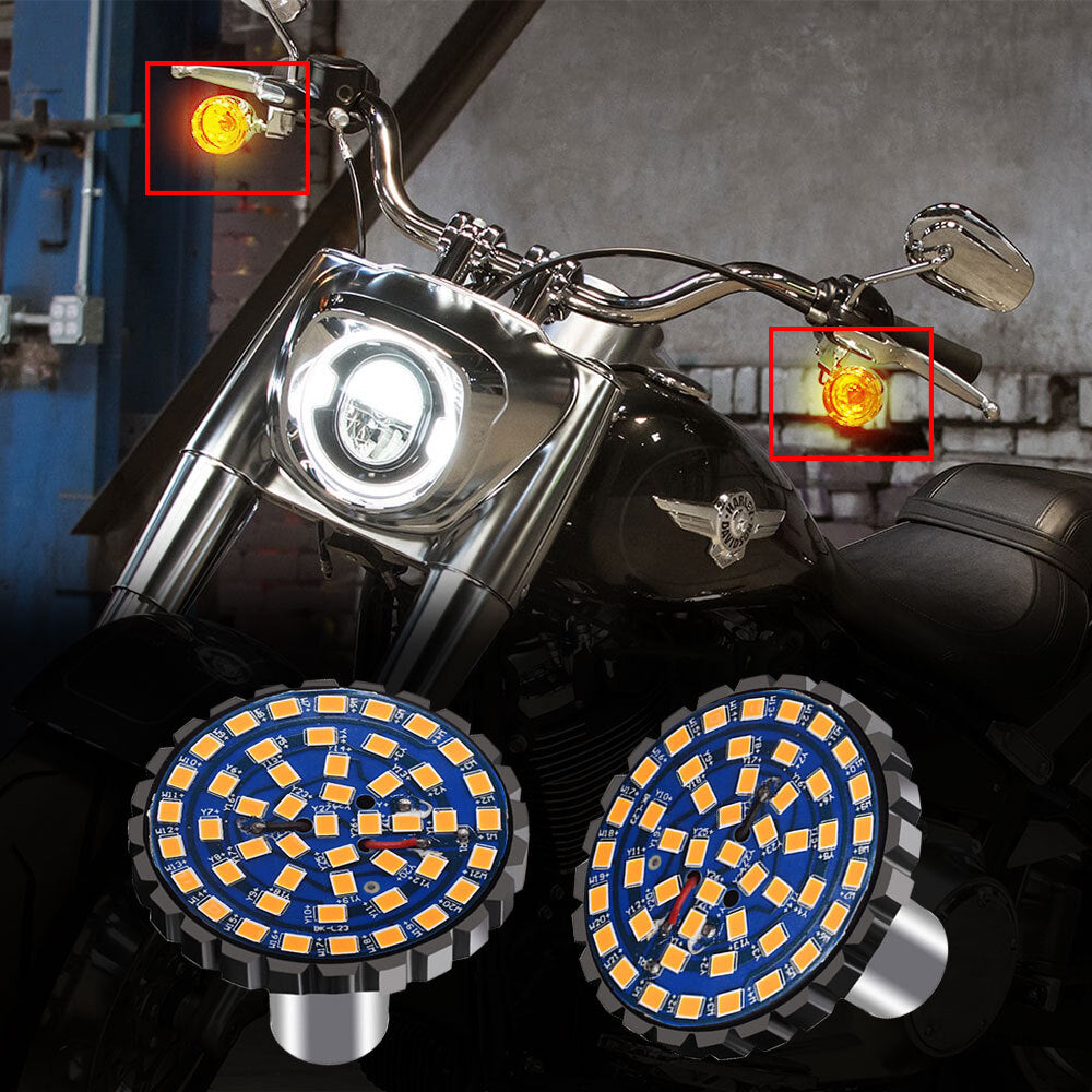 1157 LED Turn Signal Amber Switchback Lights Bulbs Fits for Harley Davidson Q