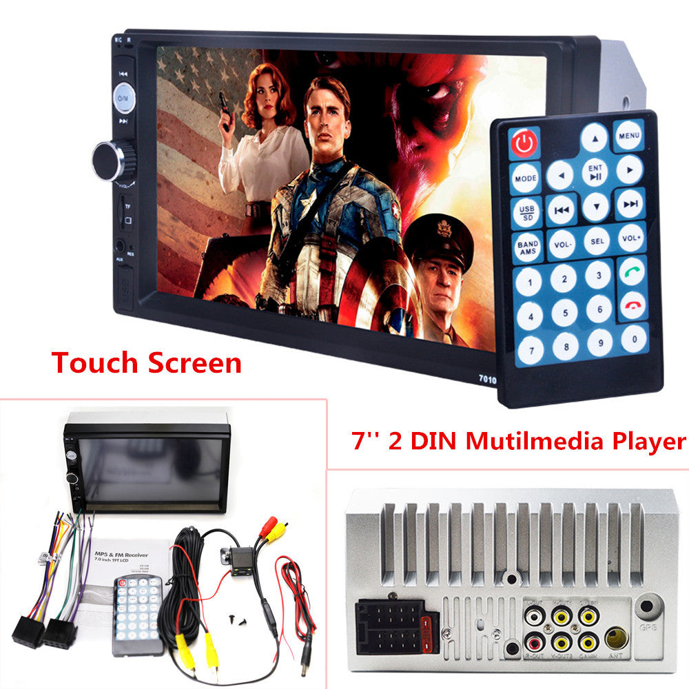 7-inch 2-DIN HD Touchscreen Bluetooth Stereo Radio Multimedia MP5 Player FM/AUX n