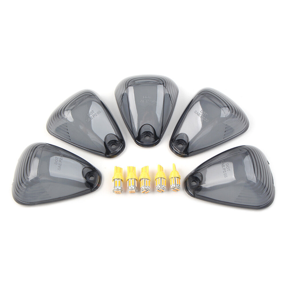 5x Amber LED Smoke Roof Cab Marker Clearance Light for Truck SUV Off Road Pickup