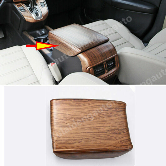 for Honda CR-V 2017-2022 Peach Wood Center Console Armrest Box Panel Cover Trim