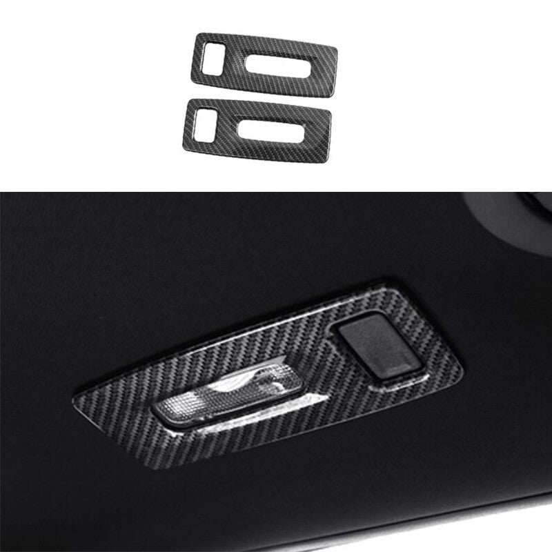 2PCS Carbon Fiber Rear Reading Light Cover Trim Fit for Ford Explorer 2011-2019