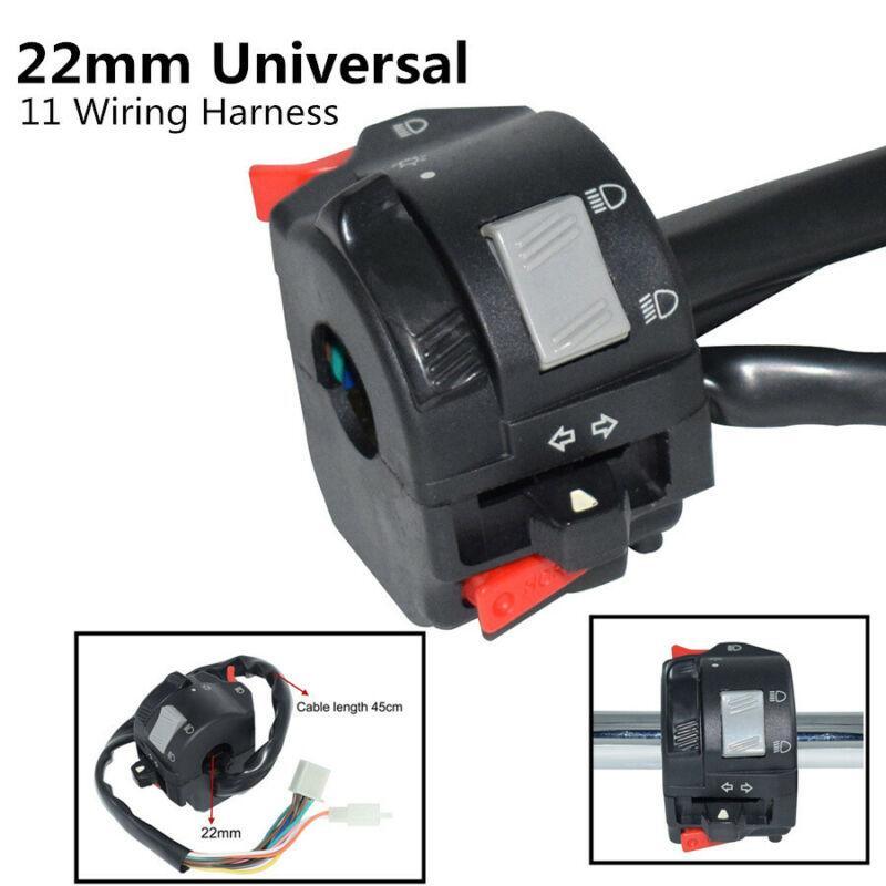 7/8 inch motorcycle handlebar headlight fog/turn signal light switch control button - n