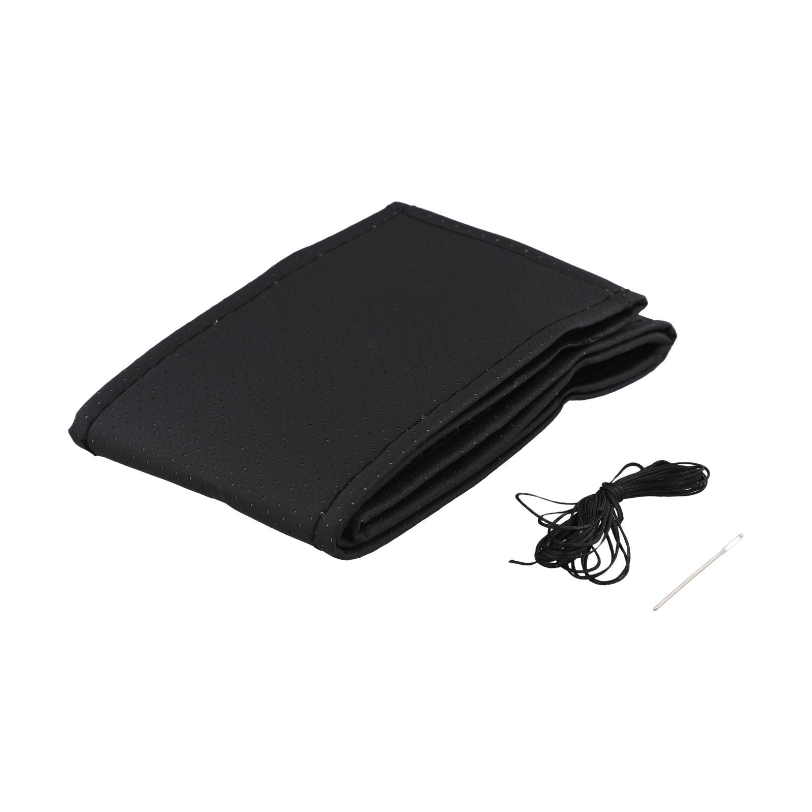 DIY PU Leather Car Auto Steering Wheel Cover Skin With Needles and Thread 38cm