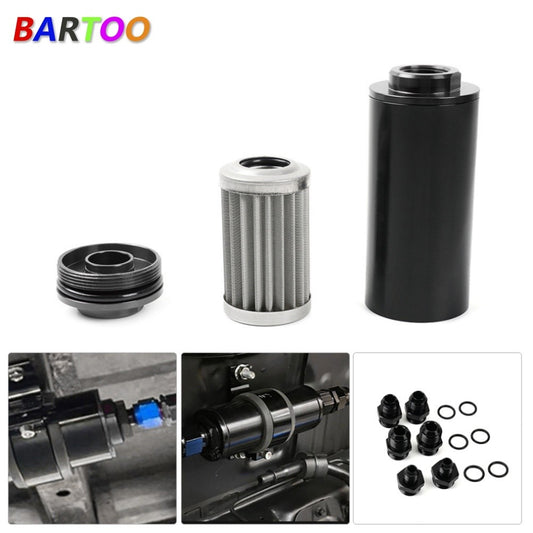 100 Micron Cleanable High FLOW In-Line Fuel Filter Fuel Oil Filter AN6 AN8 AN10 Q