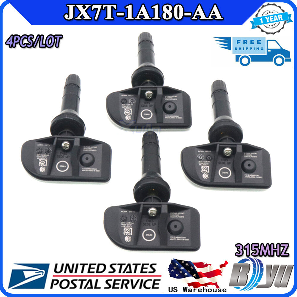 JX7T-1A180-AA Pack of 4 TPMS Tire Pressure Sensor For 2020 for Ford Escape Explorer
