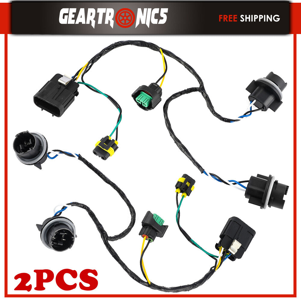 2PCS Headlight Wiring Harness For 2007-13 for Chevrolet Silverado 2500 HD 25962806