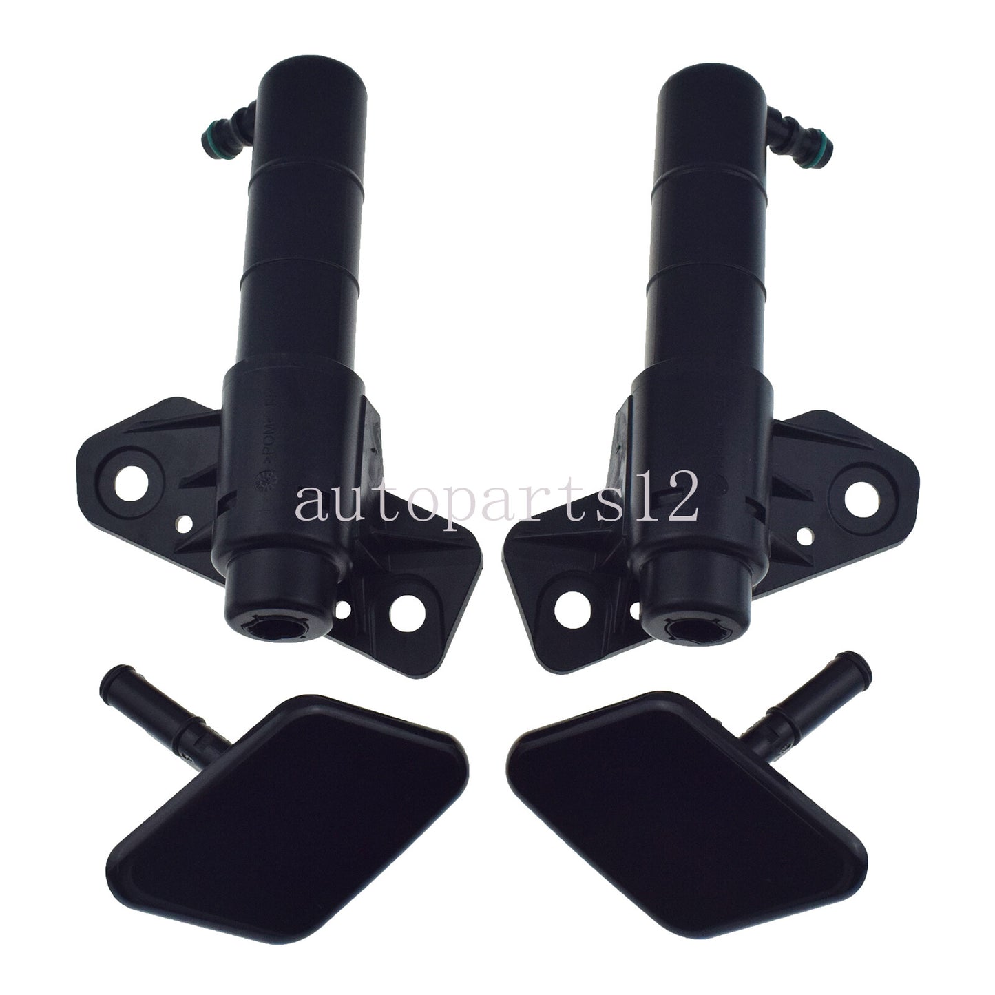 Left and right headlight washer spray nozzle and cap kit for for Kia 2011-16- v