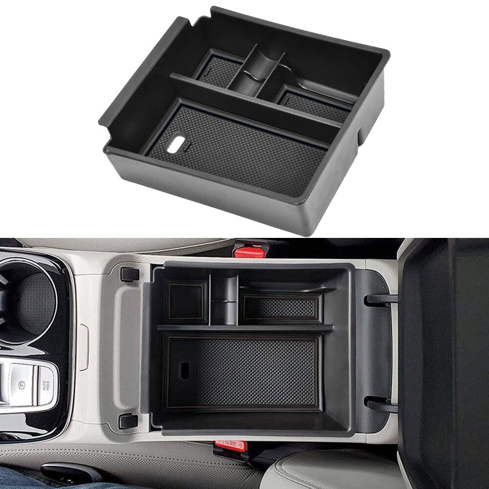 Center Armrest Storage Box Organizer Tray Black Fit for for Hyundai for Tucson New v