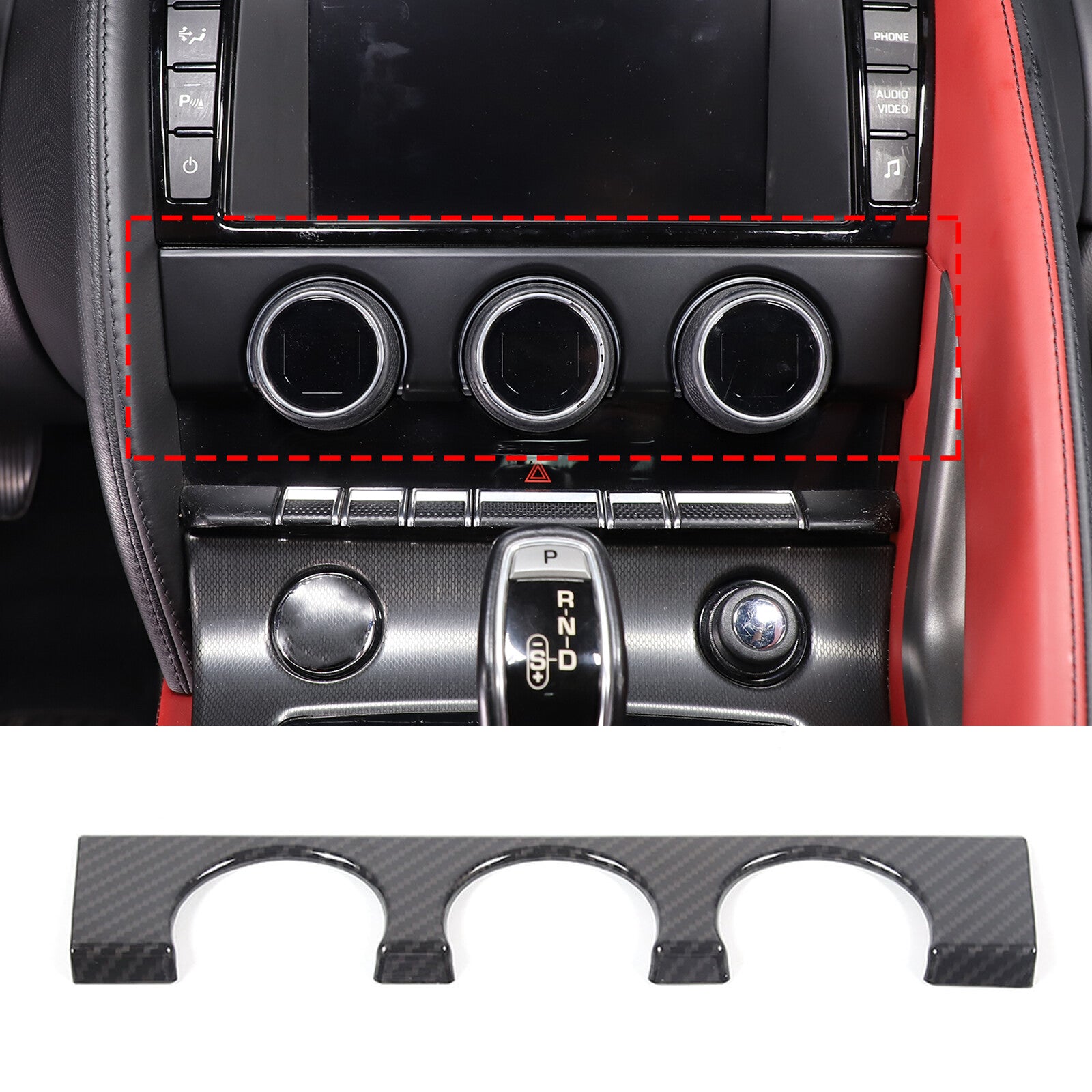 Suitable for 2022-23 for @ Tundr @ rear high mounted brake light turning black protective cover decoration- v