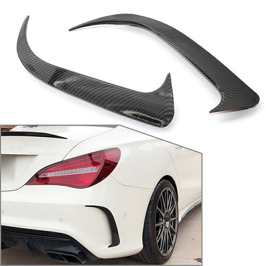 Carbon Pattern Rear Bumper Vent Spoiler Canard for Benz W117 CLA200/CLA250/CLA45 Q