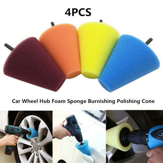 4-pack of foam sponge polishing tapered polishing pads for car wheels - n