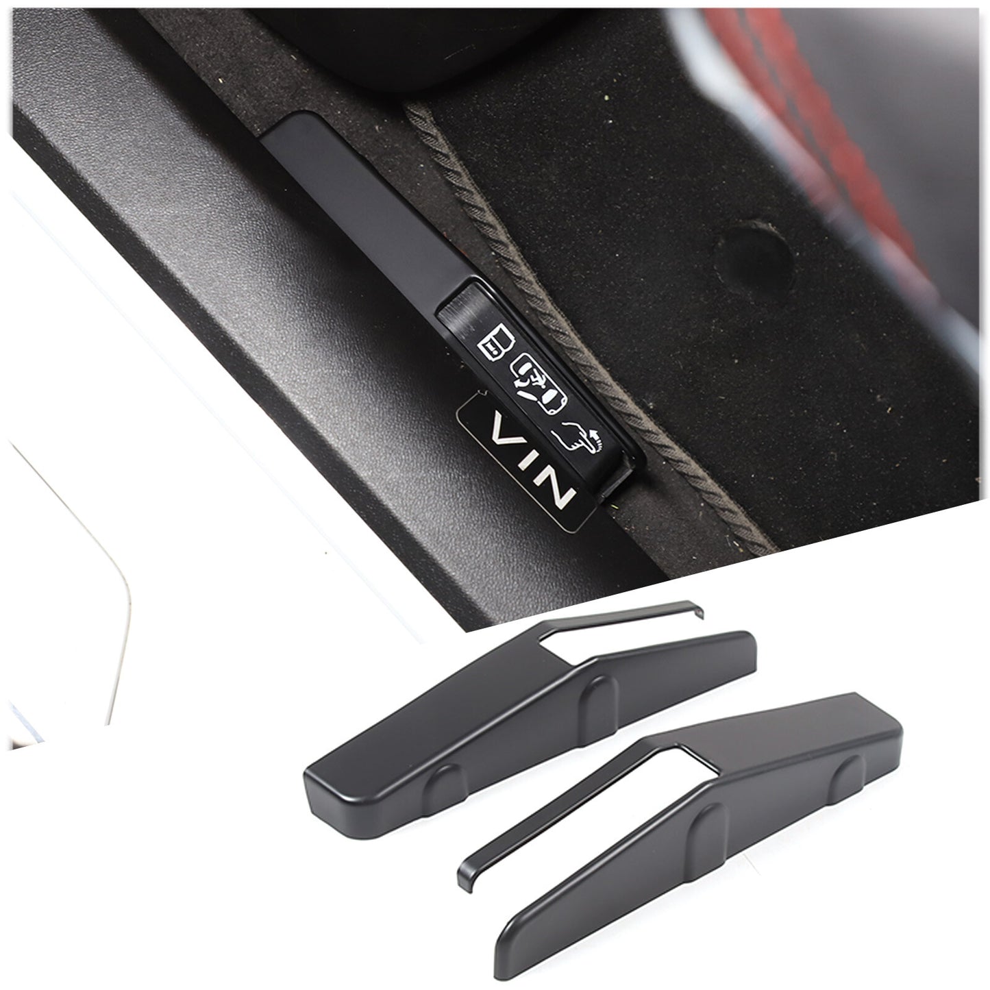 ABS Black Center Gear L-Shaped Storage Tray Box for FJ Cruiser 2007 - 2021- v