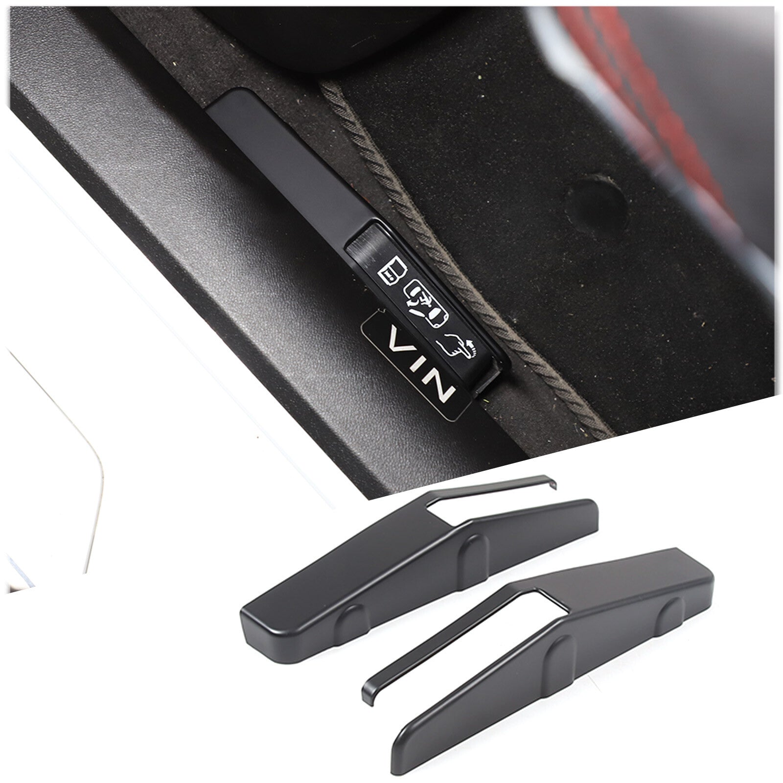 ABS Black Center Gear L-Shaped Storage Tray Box for FJ Cruiser 2007 - 2021- v