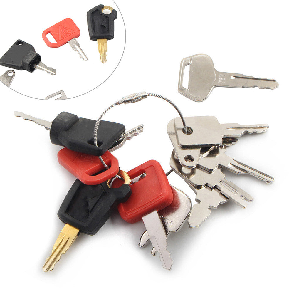 12 Keys Construction Ignition Key Set for Caterpillar FIT Komastu