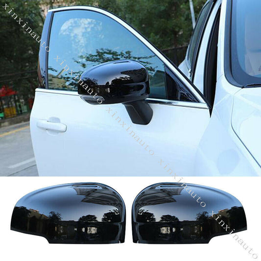 for Volvo XC60 2018-2023 Glossy black Side Door Rearview Mirror Cover Trim Cap