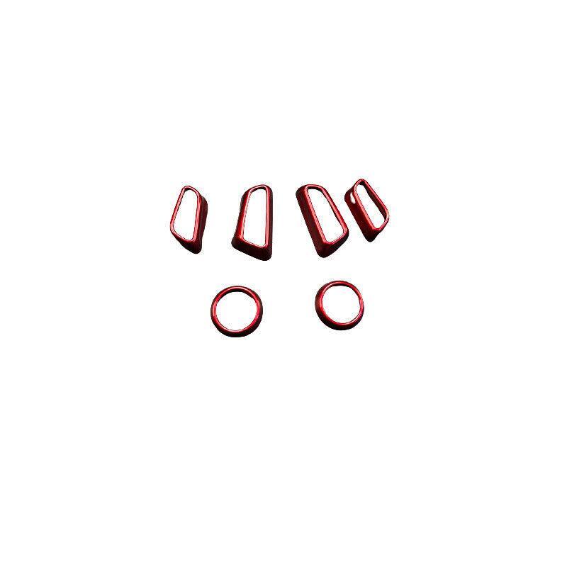 for Toyota for Camry 2018-2022 Bright Red Inner for Seat Button Handle Cover Trim 6PCS