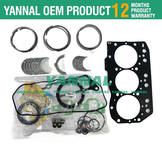 Overhaul recirculation kit for piston rings, bearings, and gaskets suitable for 3TN78 engines.