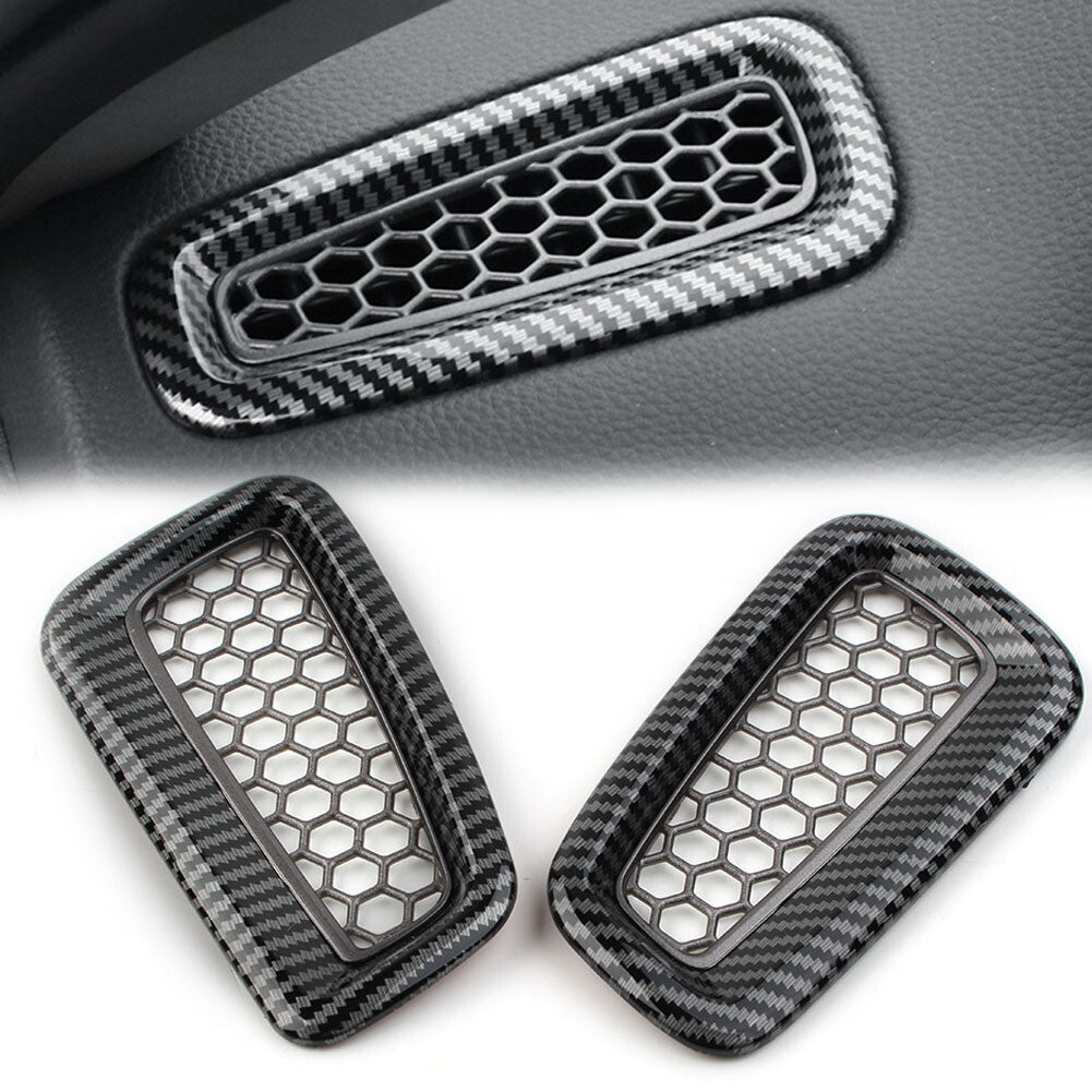 for Honda for Civic 11th 22 Up 2x Black Honeycomb Inner Dash Side Air Vent Cover