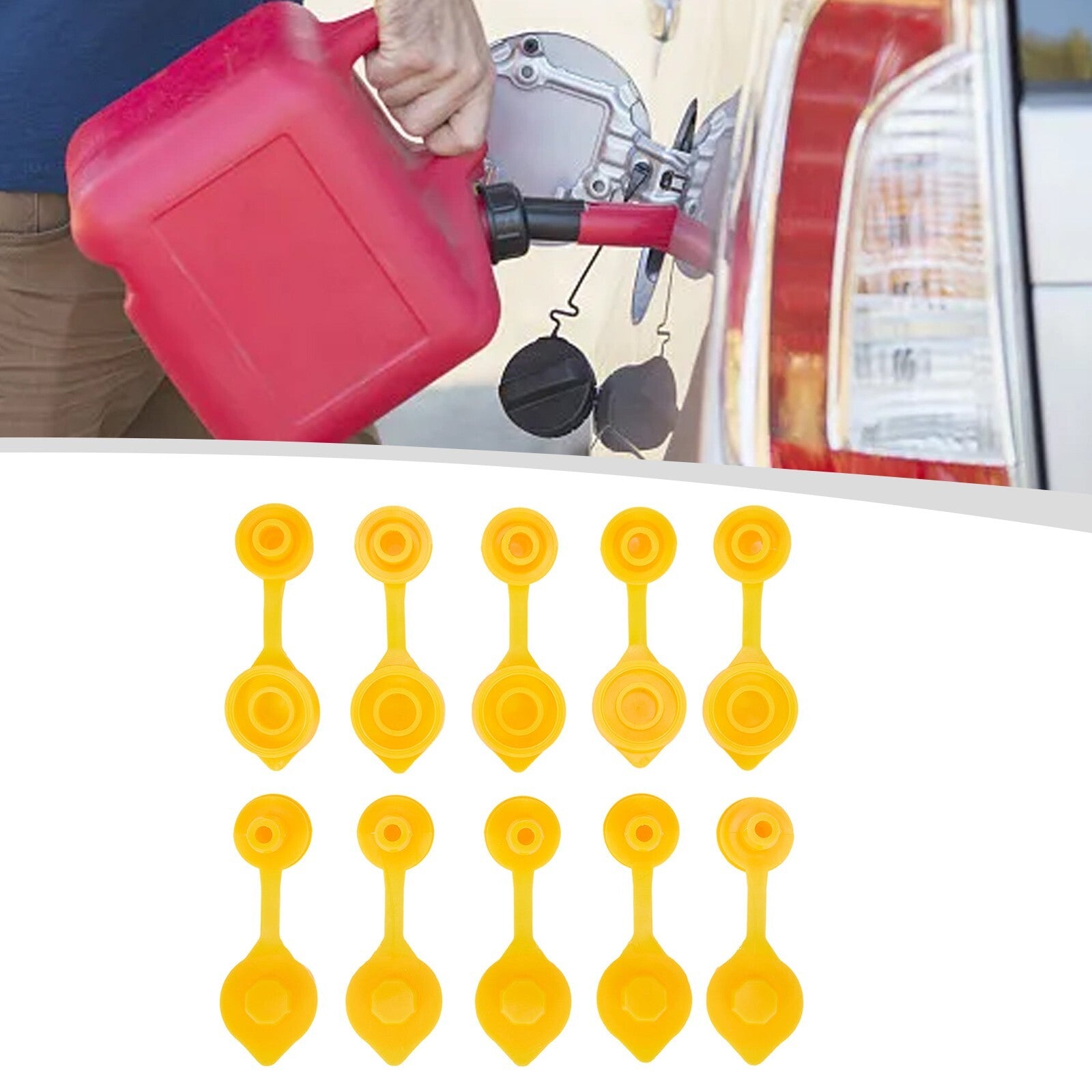10x Yellow Vent Cap Plug for Gas Can Compatible with Blitz Chilton and More
