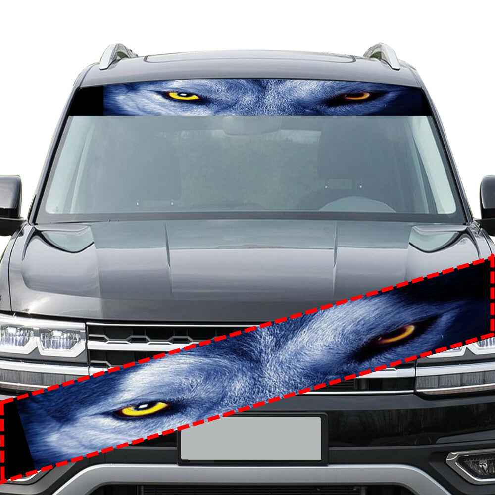 Car Front Rear Windshield Sunshade Sticker Wolf Eyes Graphics Vinyl Wrap Decal