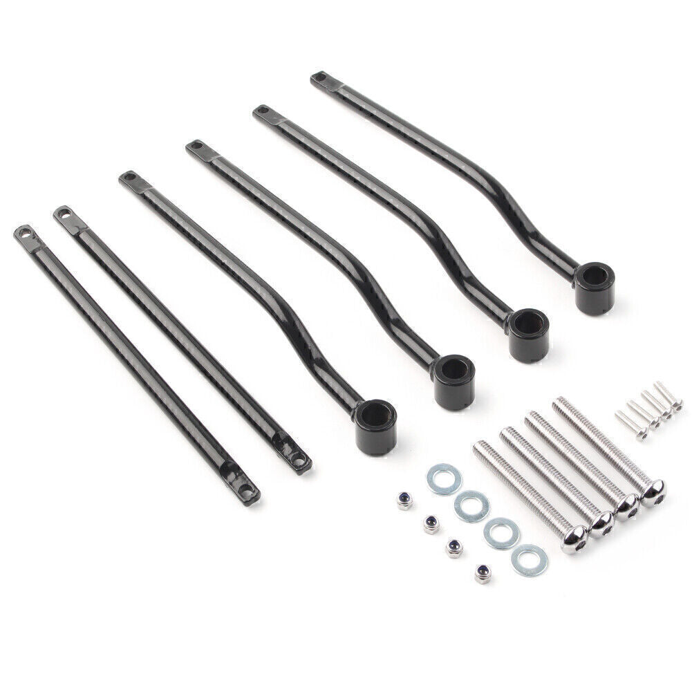 Universal Steel Motorcycle Saddlebag Side Support Bars Mounting Brackets Black Q