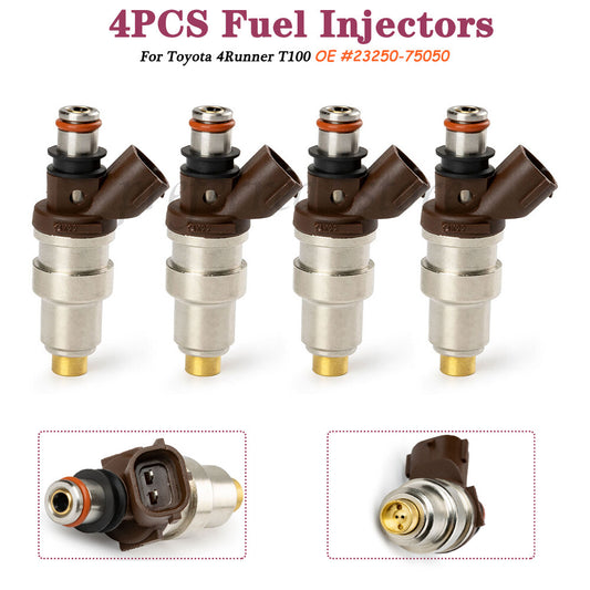 Brand new 4-piece fuel injector 23250-75050 for Tacoma T100 4Runner 2.7L-L4 95-00- v