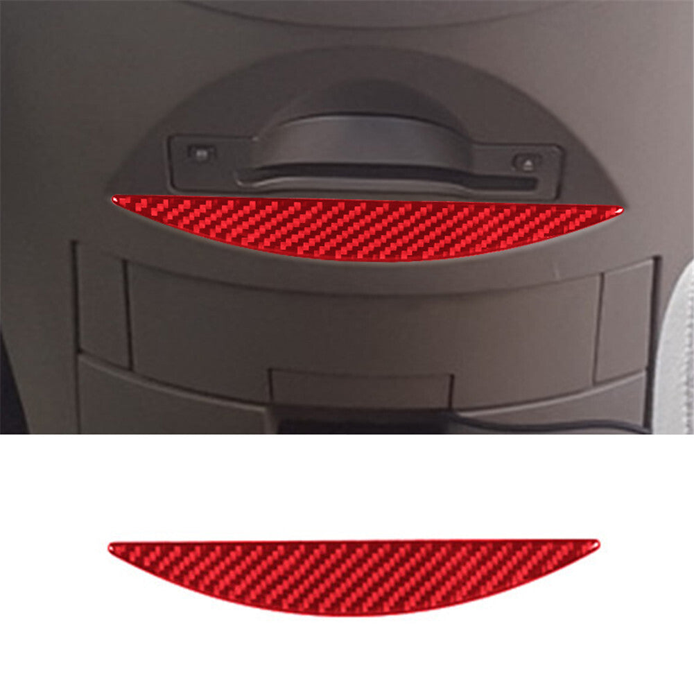 Red Carbon Fiber CD Player Lower Trim Cover Decor for Nissan Quest 2004-2006