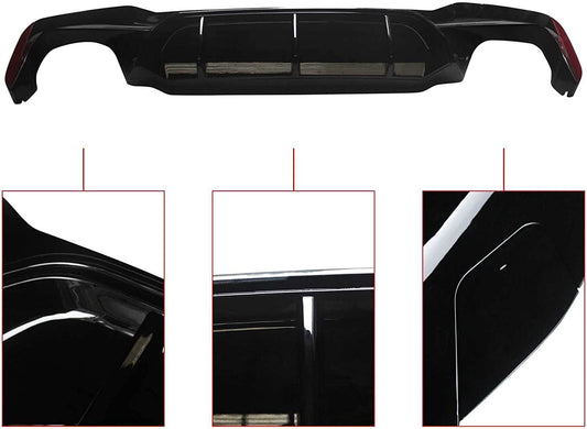M5 Style Gloss Black Rear Diffuser for 2017-23 for BMW G30 5 Series with M Sport Bumper Q