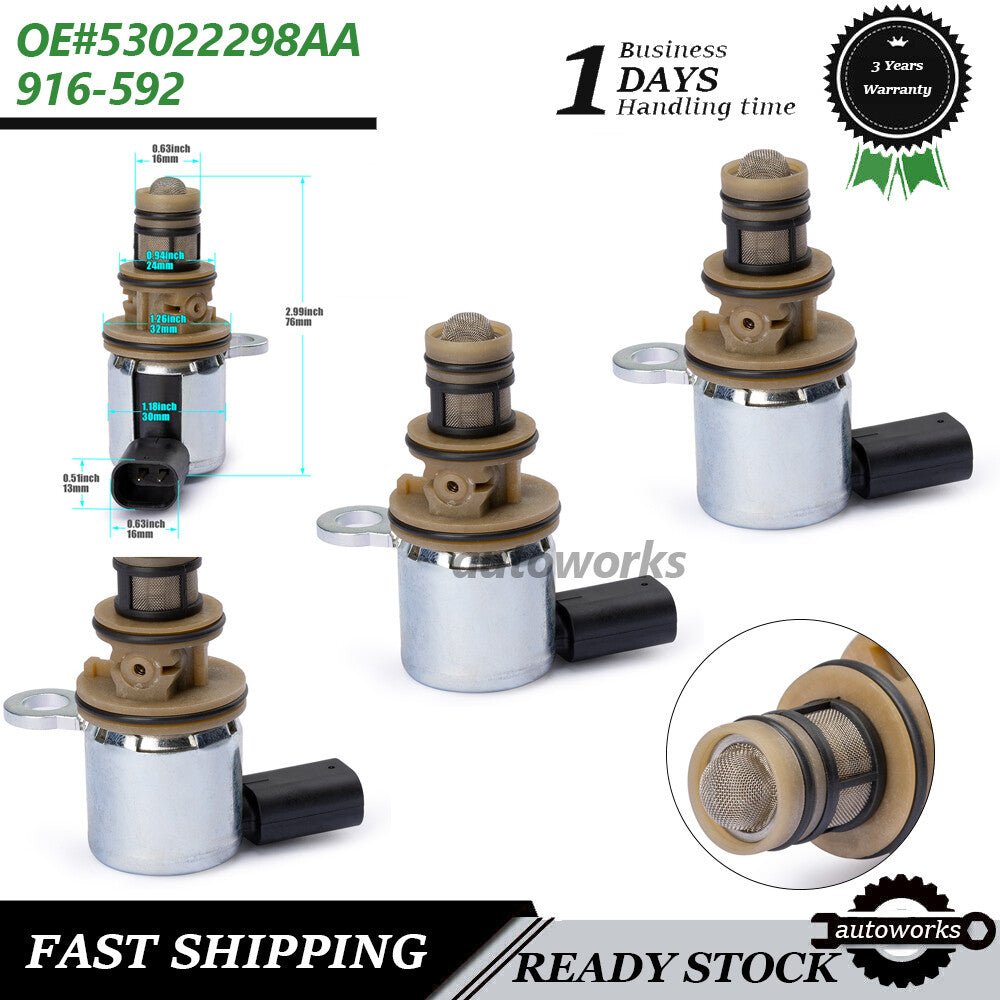 4PCS Multiple Displacement Solenoid Engine 53022298AA for Jeep 5.7L 6.4L 10-23