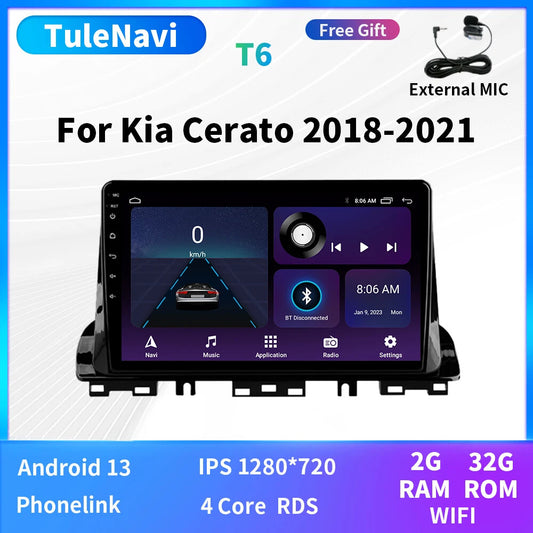 for KIA CERATO K3 FORTE 2018-2021 Car Radio Navigation GPS Video Player Screen