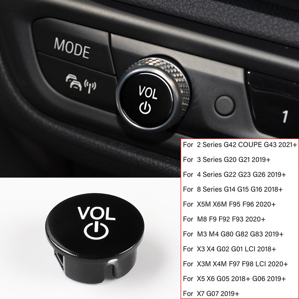 Black Replace VOL Button Trim for BMW 2 3 4 8 Series G42 G20 G22 G14 X3 X4 X5 X6