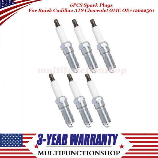 6X Spark Plugs 41-109 Iridium 12622561 for Buick for Cadillac ATS for Chevrolet for GMC 2.4L Q
