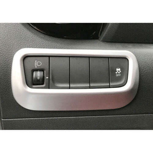for Hyundai Kona 2018-2021 Matte Silver Headlight Switch Button Frame Cover Trim