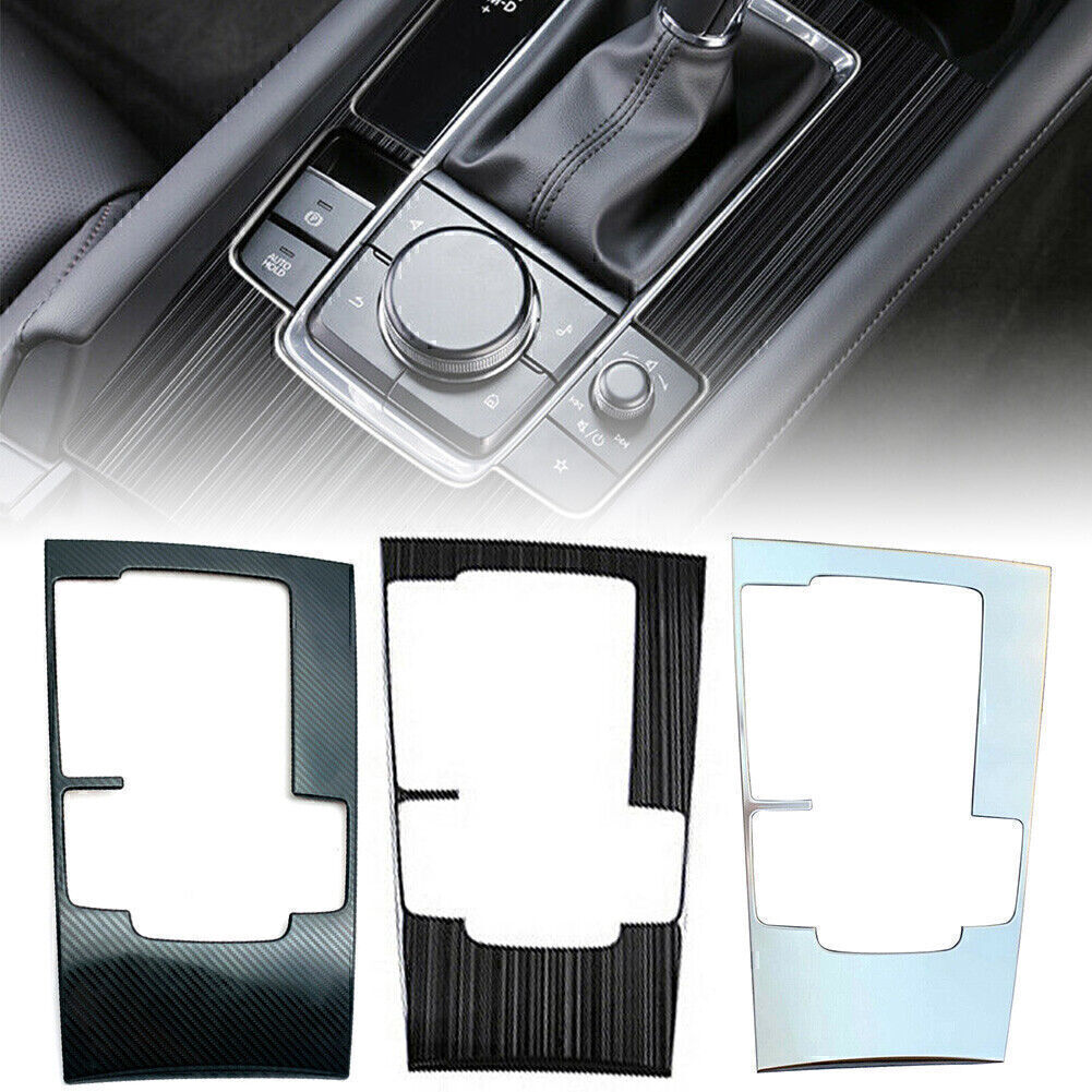 Matt Silver Interior Gear Shift Box Panel Cover Trim for Mazda 3 2019 2020